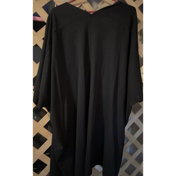 EILEEN FISHER Black Knit Organic Cotton Blend Cardigan Lagen Minimalist L - Picture 5 of 7